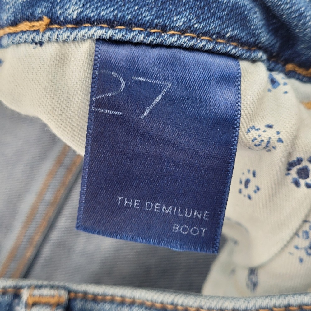 Pilcro The Demilune Boot Jeans Womens 27 Blue Denim Bootcut Anthropologie - Picture 4 of 8